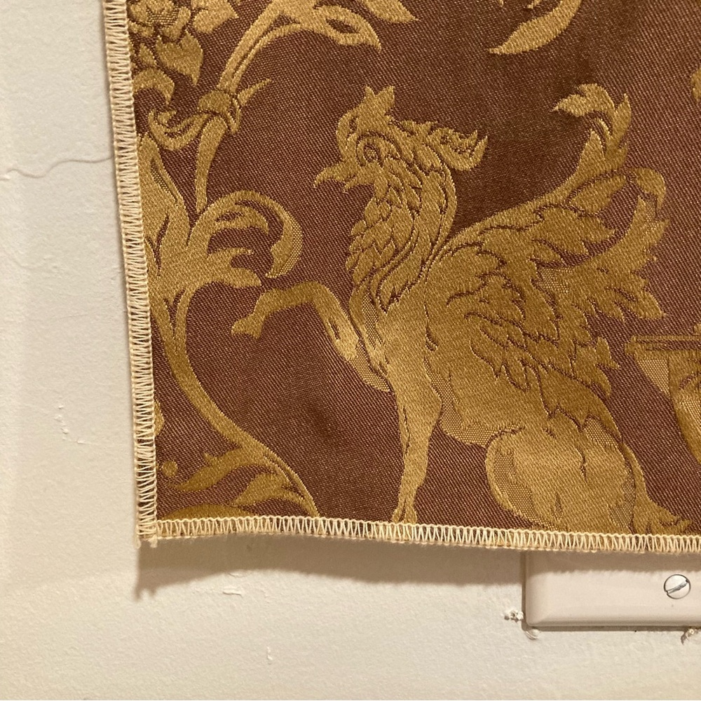 3 Griffin Damask Fabric Samples Brown Classical Remnant Memo Samples 2000s Vtg - Picture 7 of 15